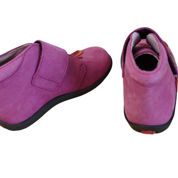 NWOT Aster Girls Pink Leather & Suede Booties Heart & Circle Design Size 9 - Picture 4 of 9